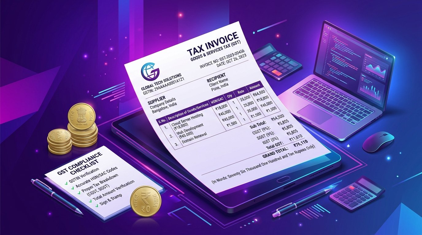 GST Invoice Format India: Rule 46 CGST Free PDF Download (2026)